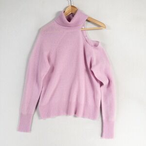 Skin Turtleneck Sweater Womens Sz Medium Pink Purple Cashmere Soft Minimalist